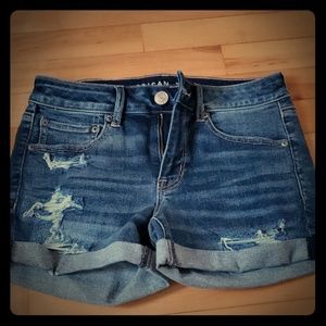 American eagle midi shorts